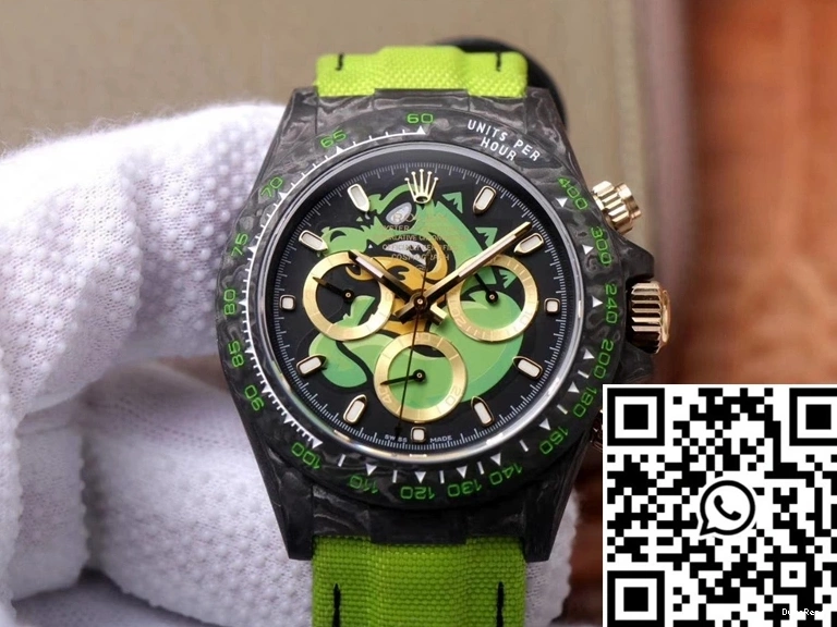 Dial Green Rolex Fiber Chronograph Cosmos Dragon Edition Daytona Exploded Carbon 0326